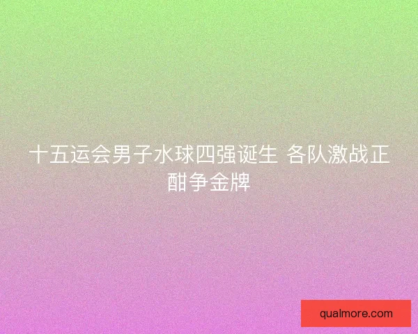 十五运会男子水球四强诞生 各队激战正酣争金牌